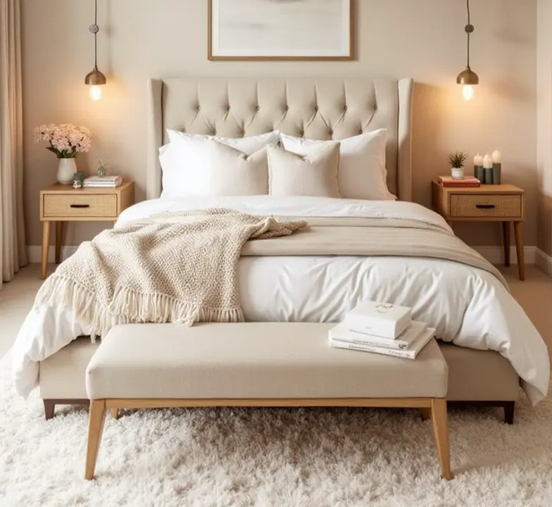 Guest Bedroom Ideas That Make Visitors Feel Right at Home | How to dress your bed | Photo credit: Sohum Linen